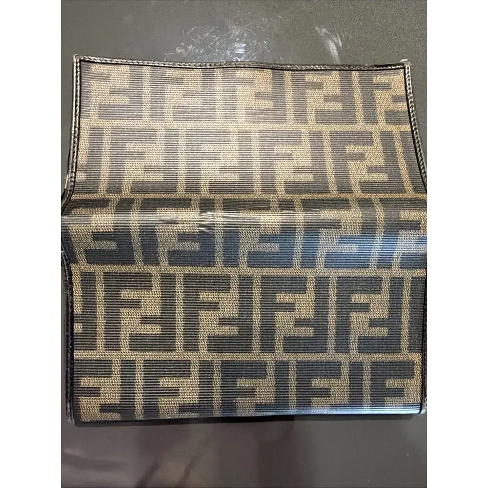 Fendi Women Vintage Logo Monogram Wallet Needs Repair